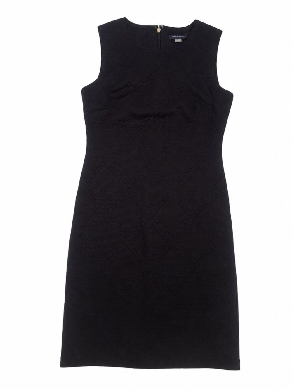 Tommy Hilfiger Black Textured Sleeveless Sheath Dress Size 4